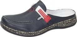 Rieker Clogs Ohne Absatz In Navy/rosso