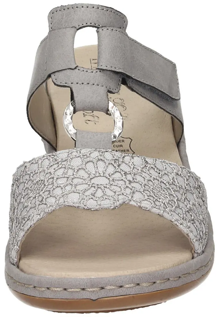 Rieker Clogs Ohne Absatz In Staub-silber/staub 5 Rieker Clogs Ohne Absatz In Staub-silber/staub – Bild 3