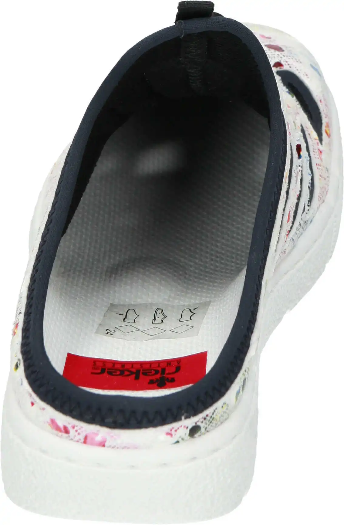 Rieker Clogs Ohne Absatz In Weiss-multi/navy 7 Rieker Clogs Ohne Absatz In Weiss-multi/navy – Bild 5
