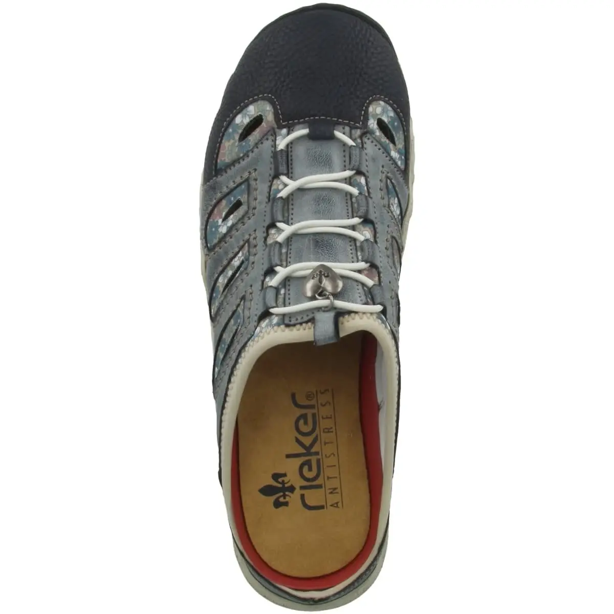 Rieker Clogs Wildebuk-Dusty-Scuba In Blau 4 Rieker Clogs Wildebuk-Dusty-Scuba In Blau – Bild 2