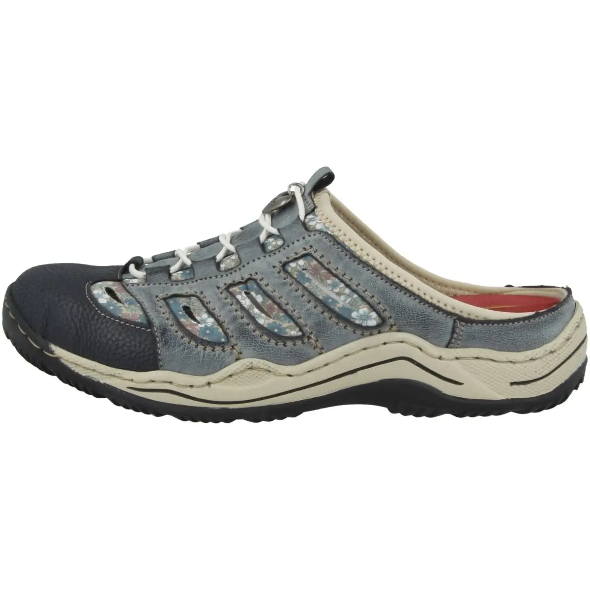 Rieker Clogs Wildebuk-Dusty-Scuba In Blau 3 Rieker Clogs Wildebuk-Dusty-Scuba In Blau