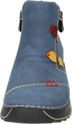 Rieker Freizeit Stiefeletten In Jeans/honig/wine 10 Rieker Freizeit Stiefeletten In Jeans/honig/wine -Rieker rieker freizeit stiefeletten in jeans honig wine 2