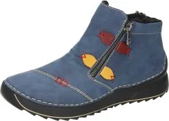 Rieker Freizeit Stiefeletten In Jeans/honig/wine