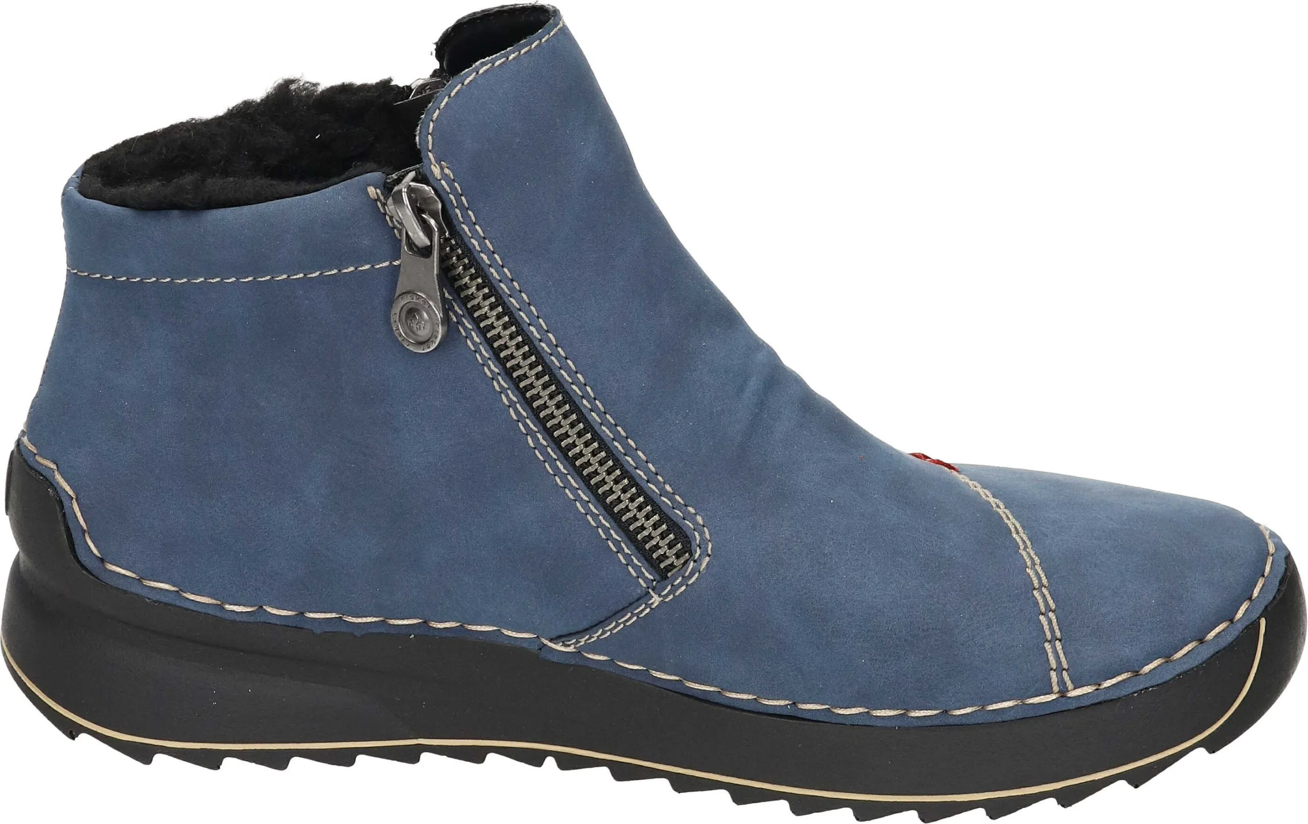 Rieker Freizeit Stiefeletten In Jeans/honig/wine 6 Rieker Freizeit Stiefeletten In Jeans/honig/wine – Bild 4