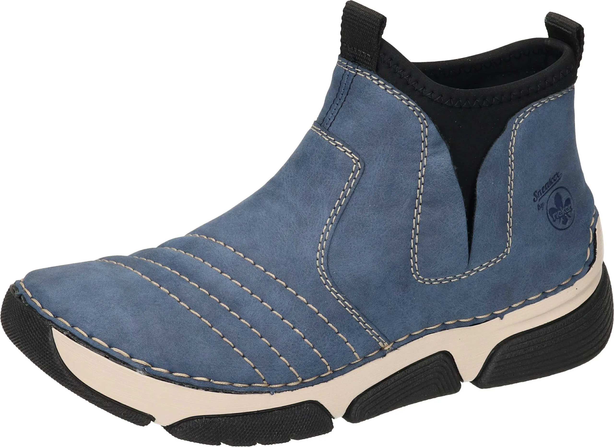 Rieker Freizeit Stiefeletten In Jeans/schwarz 3 Rieker Freizeit Stiefeletten In Jeans/schwarz