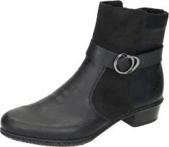 Rieker Freizeit Stiefeletten In Schwarz/schwarz