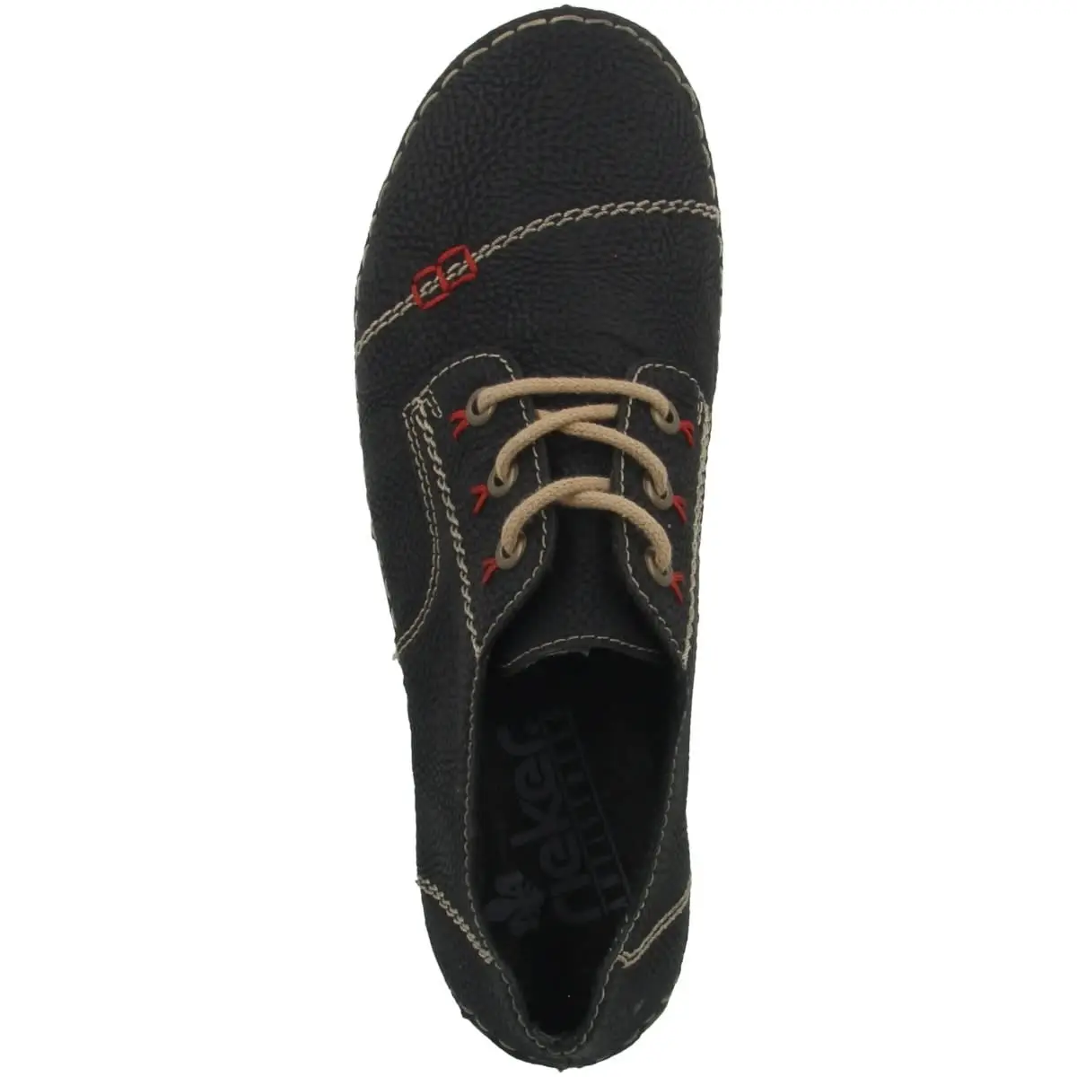 Rieker Halbschuhe Wildebuk In Schwarz 4 Rieker Halbschuhe Wildebuk In Schwarz – Bild 2