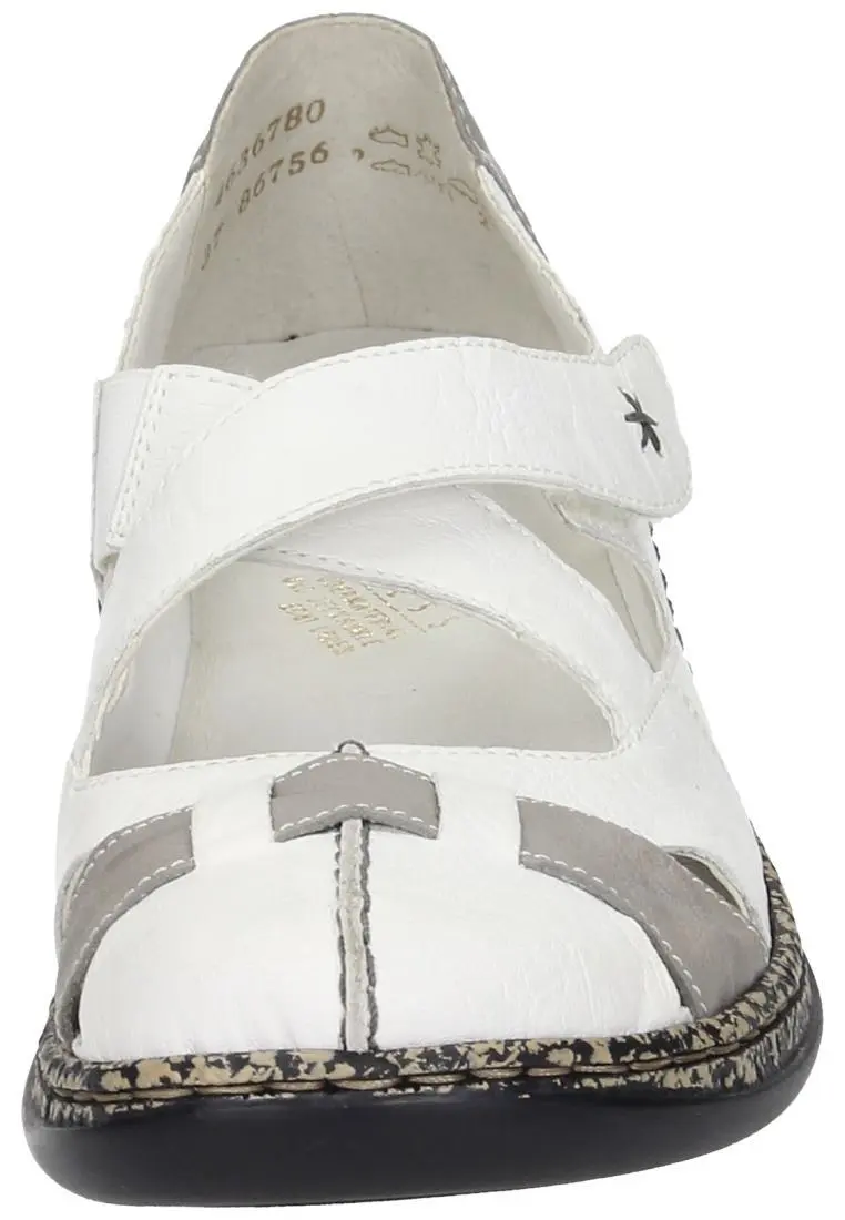 Rieker Klassische Halbschuhe In Weiß/grey 5 Rieker Klassische Halbschuhe In Weiß/grey – Bild 3