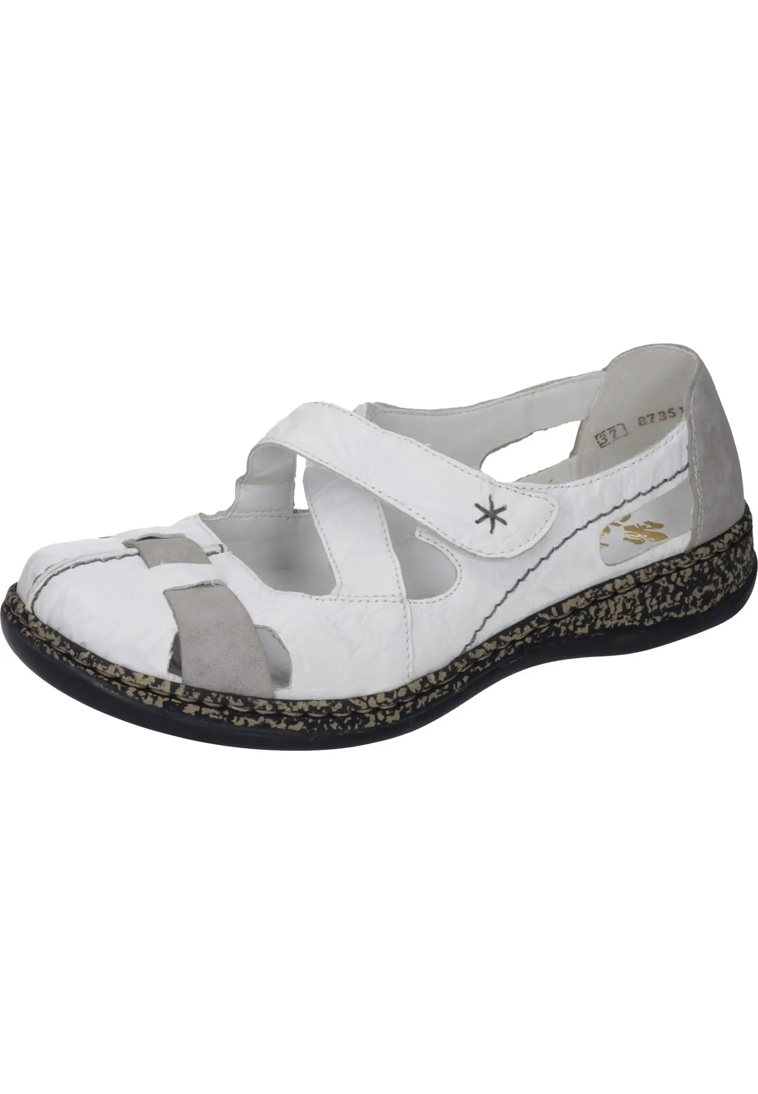 Rieker Klassische Halbschuhe In Weiß/grey 9 Rieker Klassische Halbschuhe In Weiß/grey – Bild 7