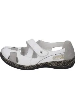 Rieker Klassische Halbschuhe In Weiß/grey 21 Rieker Klassische Halbschuhe In Weiß/grey -Rieker rieker klassische halbschuhe in weiss grey 7