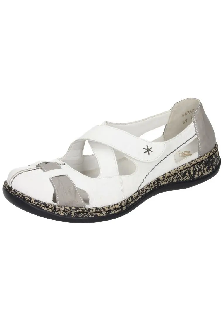 Rieker Klassische Halbschuhe In Weiß/grey 3 Rieker Klassische Halbschuhe In Weiß/grey