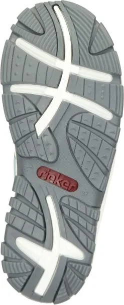 Rieker Klassische Pantoletten In Aqua/reinweiss/pazifik-weiss -Rieker rieker klassische pantoletten in aqua reinweiss pazifik weiss 5