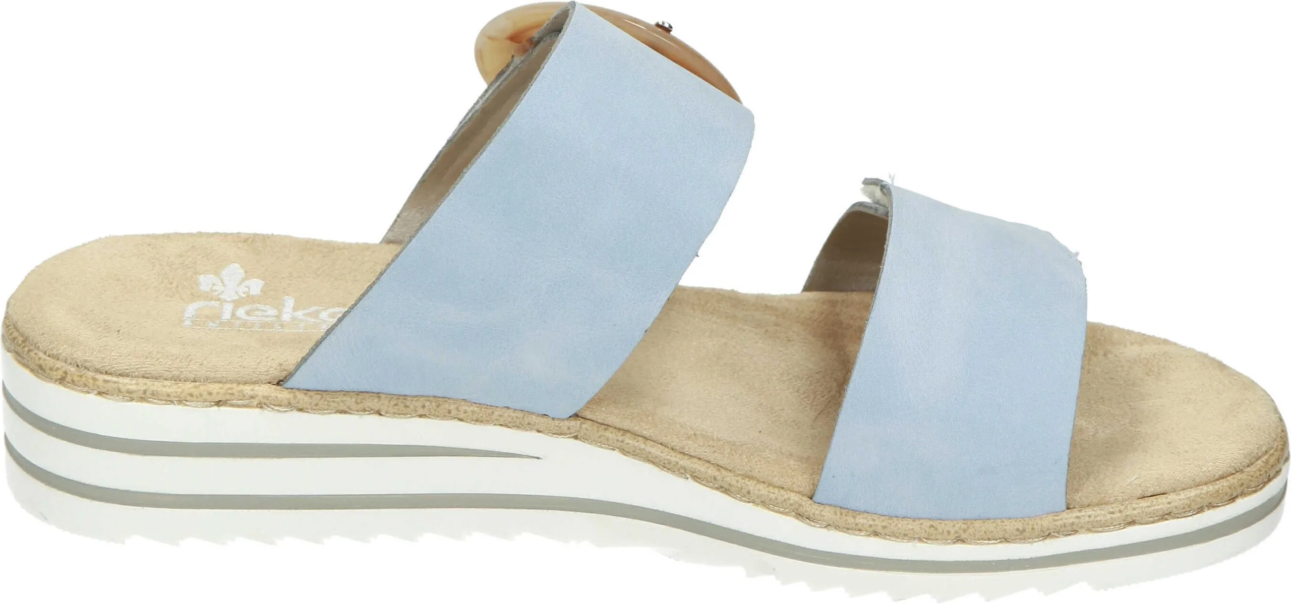 Rieker Klassische Pantoletten In Ciel 6 Rieker Klassische Pantoletten In Ciel – Bild 4
