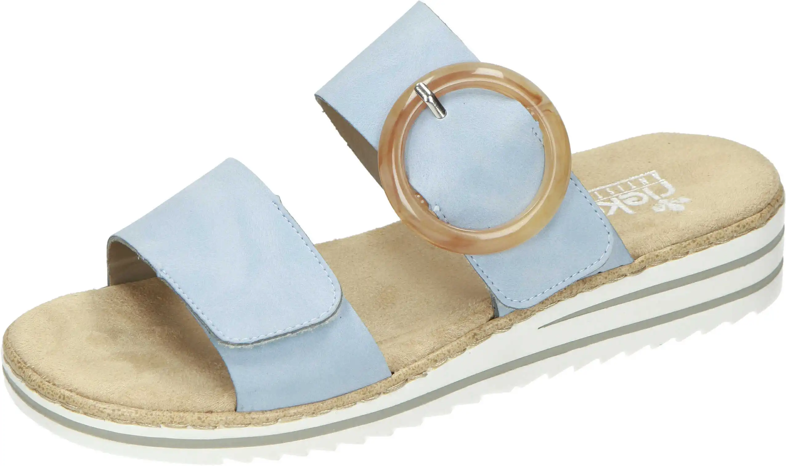 Rieker Klassische Pantoletten In Ciel 3 Rieker Klassische Pantoletten In Ciel