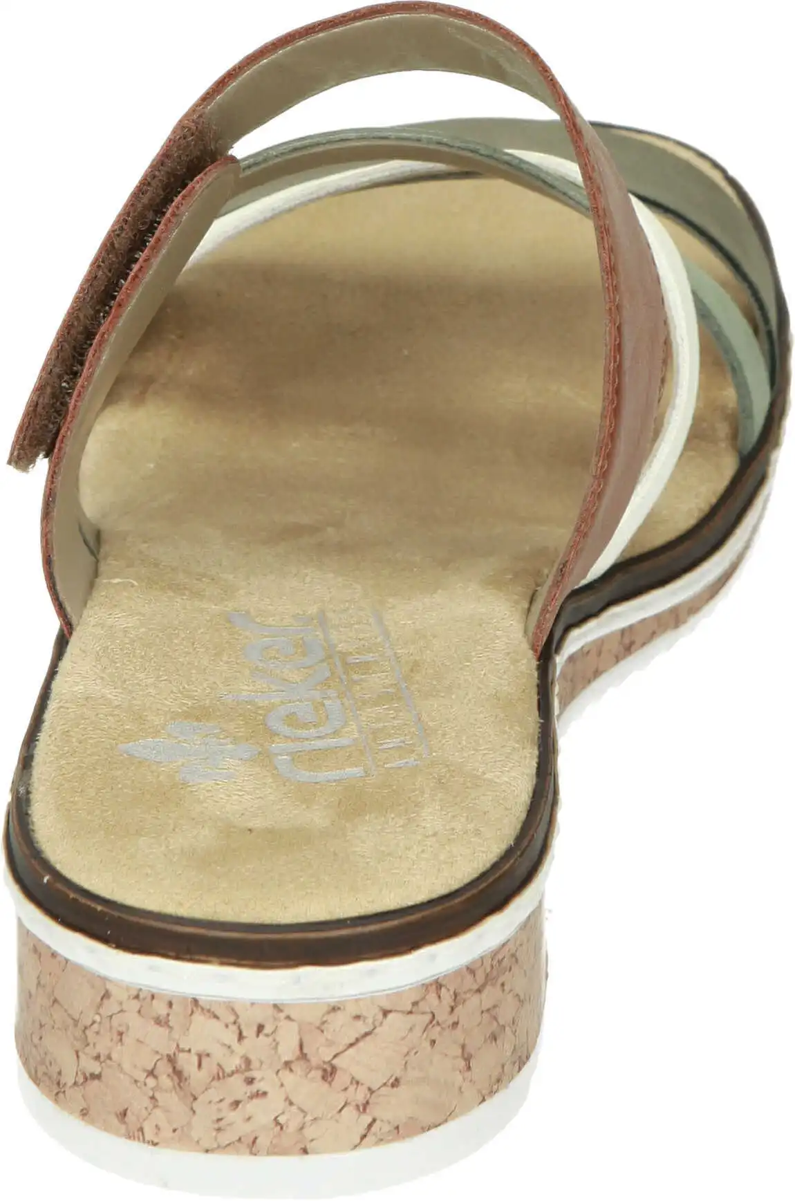 Rieker Klassische Pantoletten In Olive/offwhite/mint/cayenne 7 Rieker Klassische Pantoletten In Olive/offwhite/mint/cayenne – Bild 5