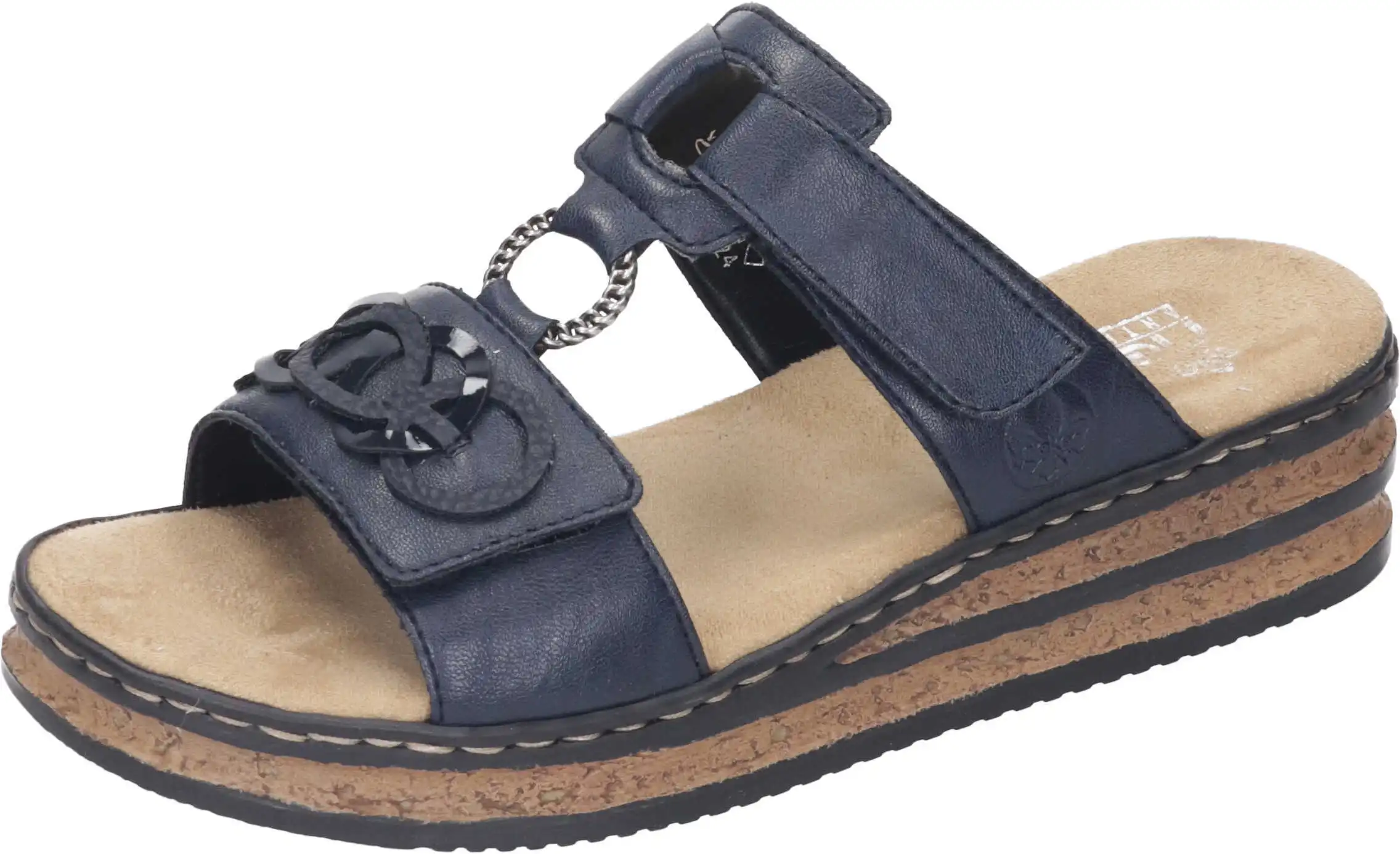 Rieker Klassische Pantoletten In Pazifik/pazifik/marine 3 Rieker Klassische Pantoletten In Pazifik/pazifik/marine