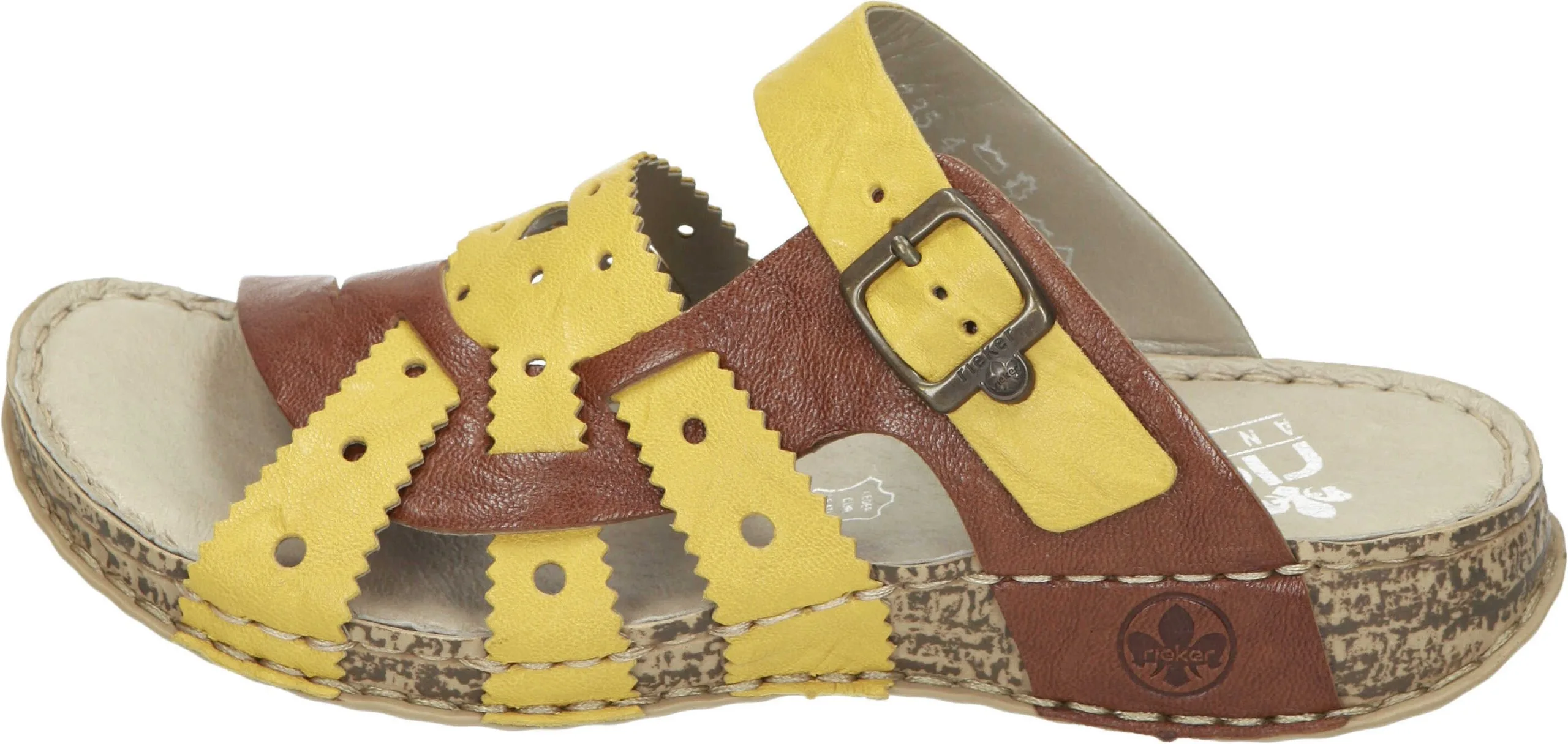 Rieker Klassische Pantoletten In Yellow/cuoio 4 Rieker Klassische Pantoletten In Yellow/cuoio – Bild 2