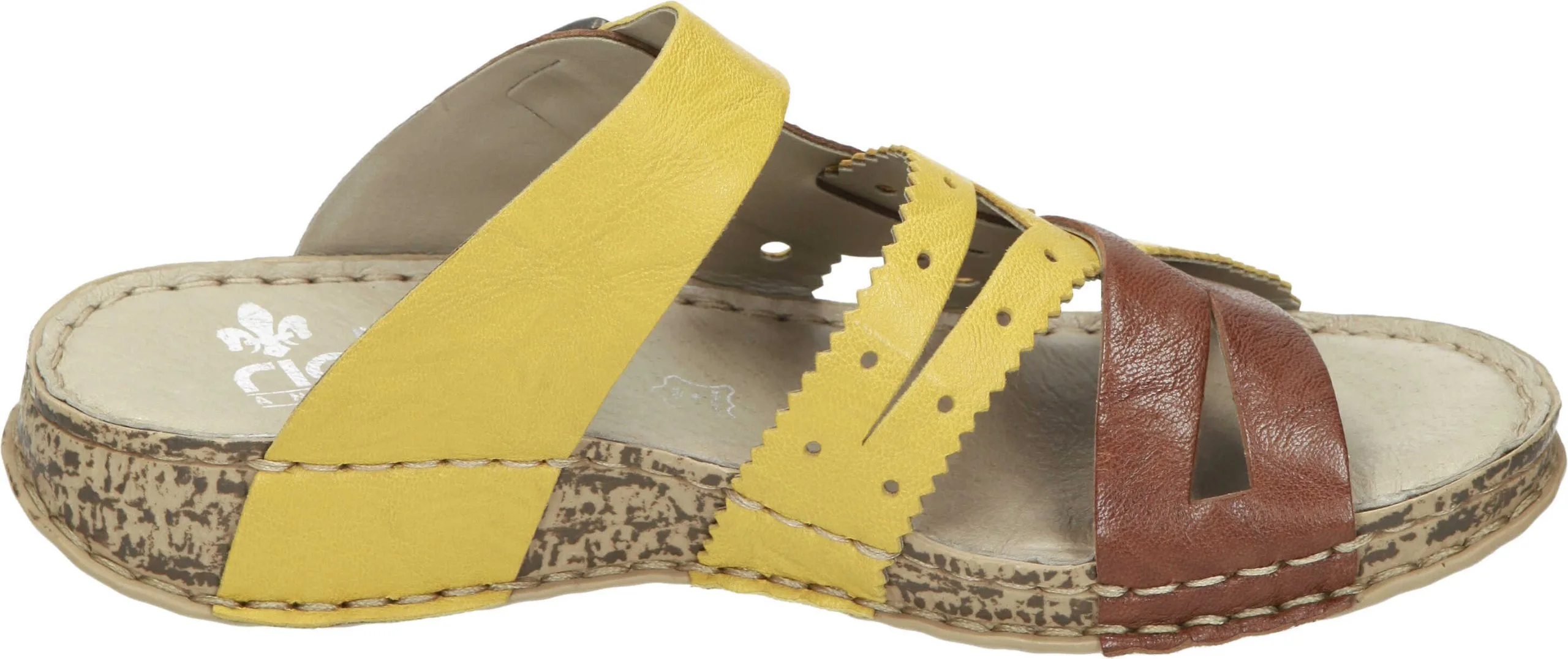 Rieker Klassische Pantoletten In Yellow/cuoio 6 Rieker Klassische Pantoletten In Yellow/cuoio – Bild 4