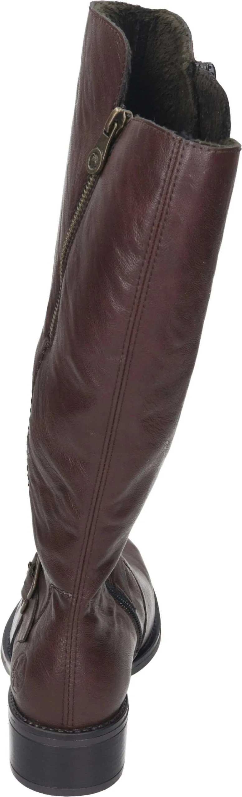Rieker Klassische Stiefel: Wadenhoch In Mahagoni 7 Rieker Klassische Stiefel: Wadenhoch In Mahagoni – Bild 5