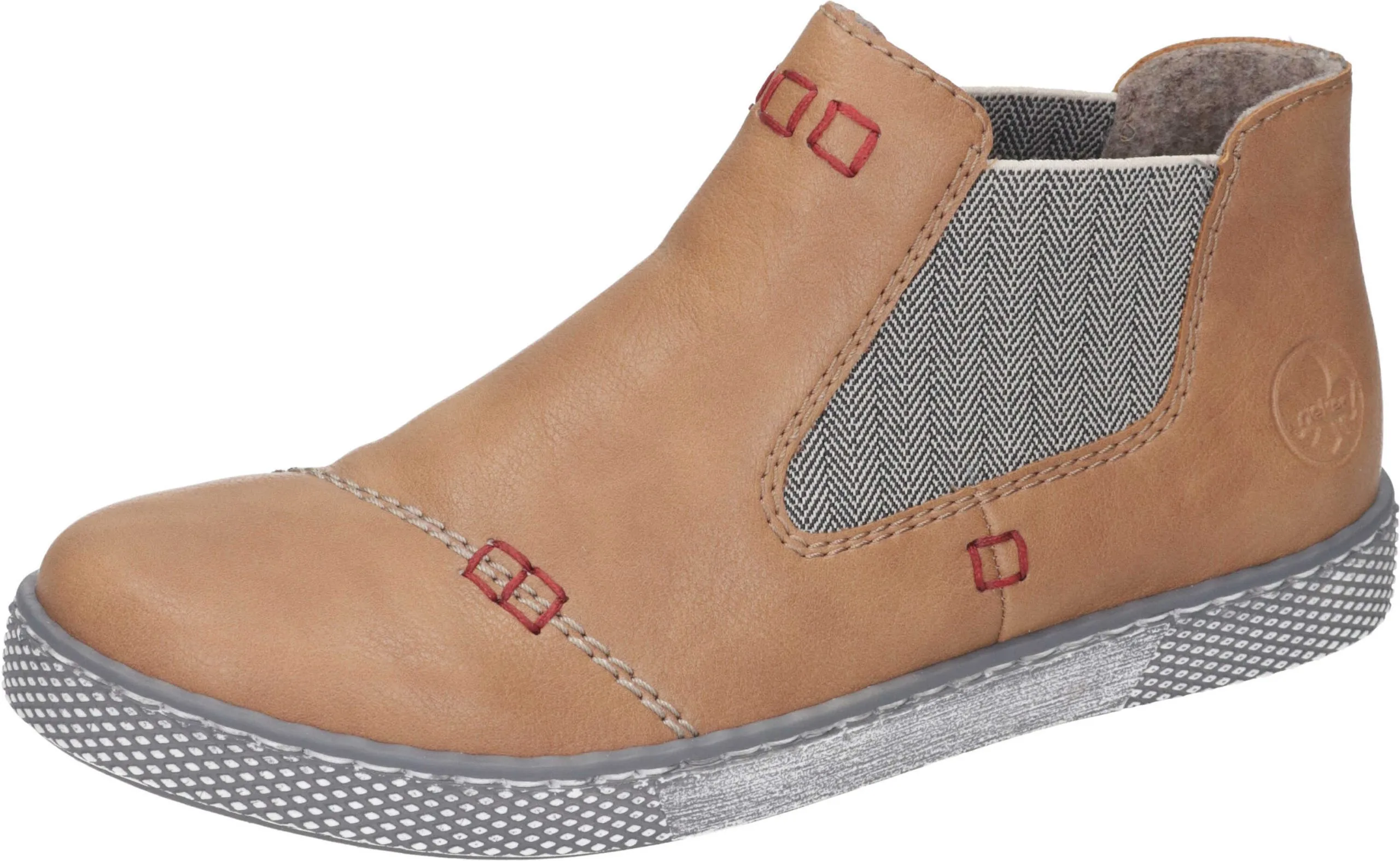 Rieker Klassische Stiefeletten In Marron/leinen 3 Rieker Klassische Stiefeletten In Marron/leinen