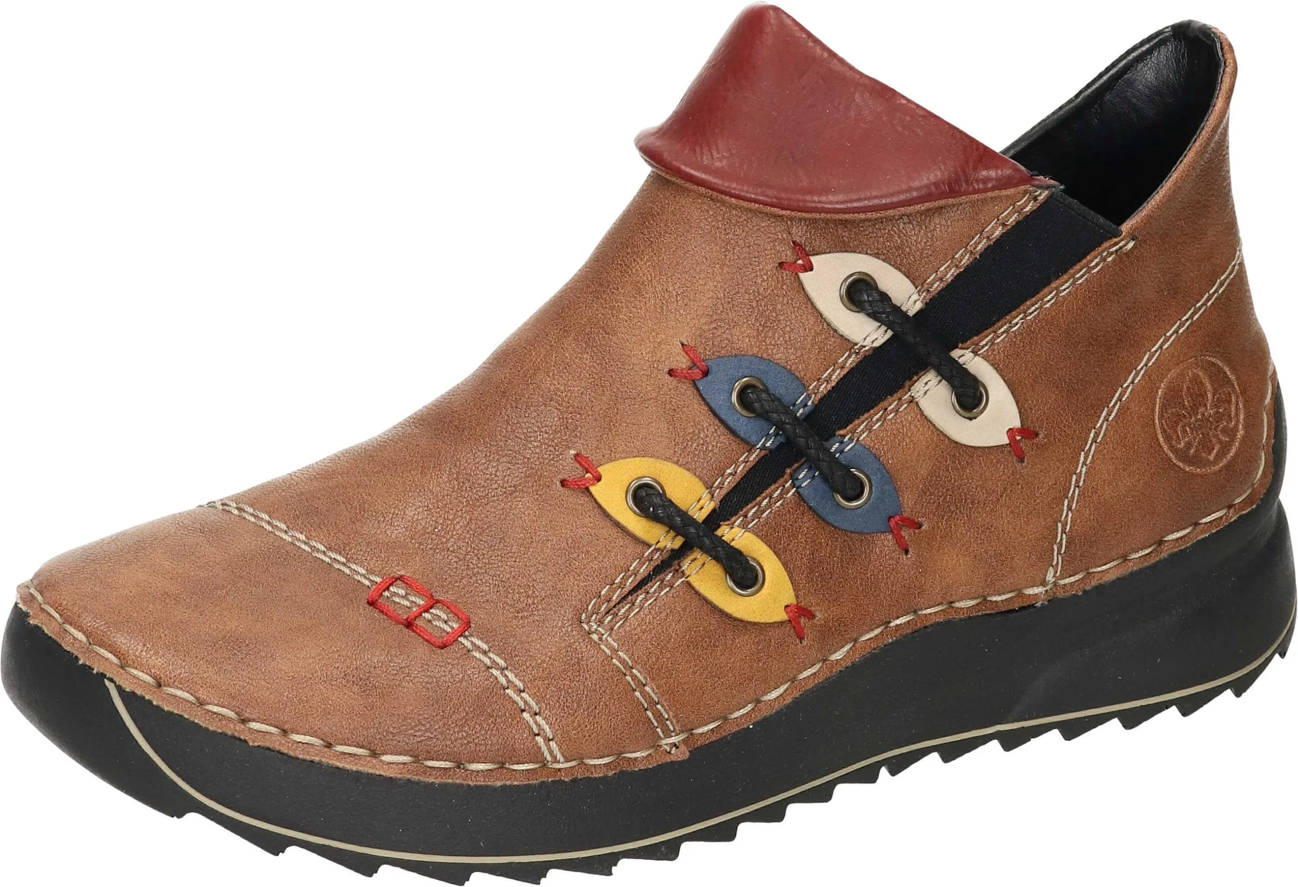 Rieker Klassische Stiefeletten In Nuss-antik/honig/jeans/ginger/wine 3 Rieker Klassische Stiefeletten In Nuss-antik/honig/jeans/ginger/wine
