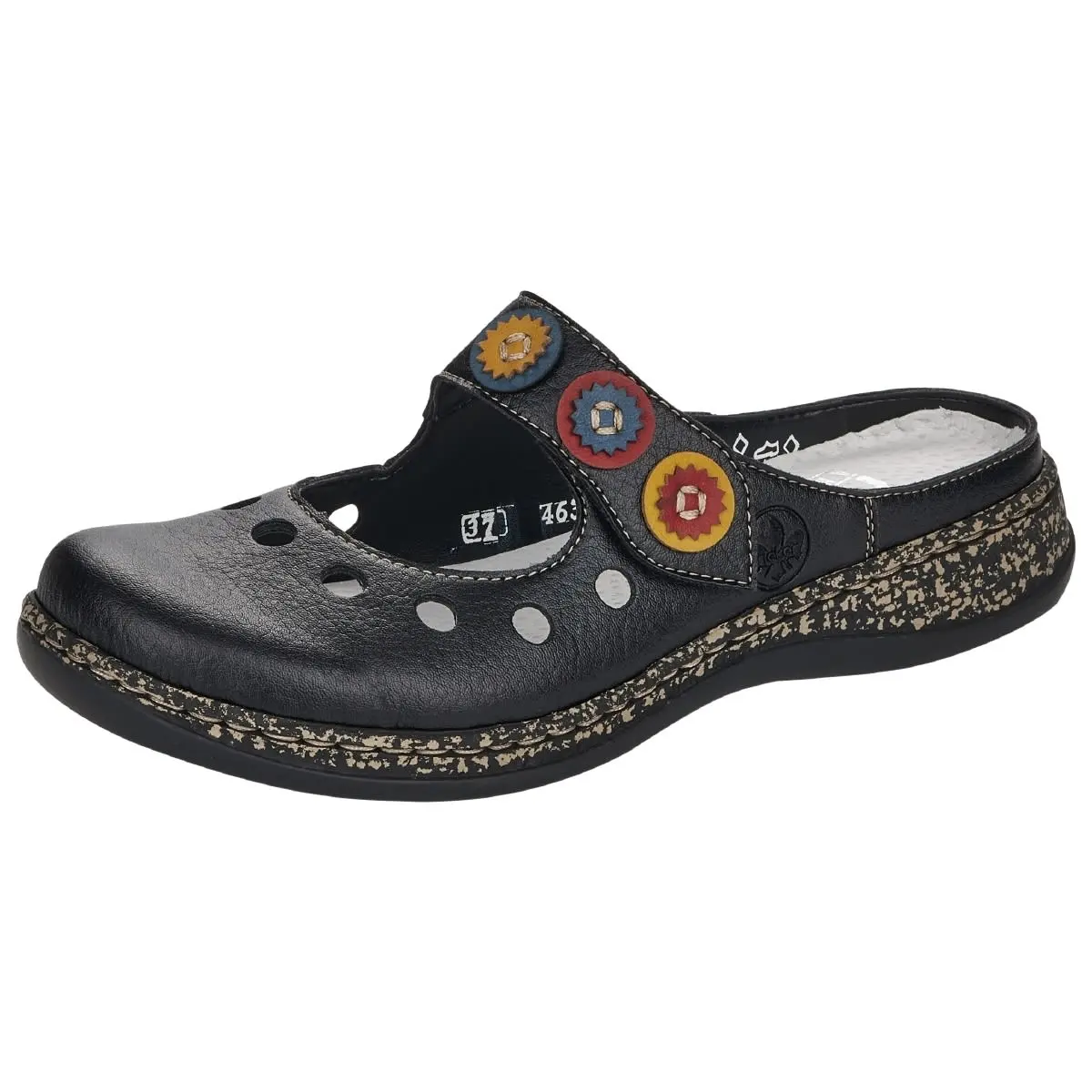 Rieker Pantolette 46381 In Schwarz 6 Rieker Pantolette 46381 In Schwarz – Bild 4