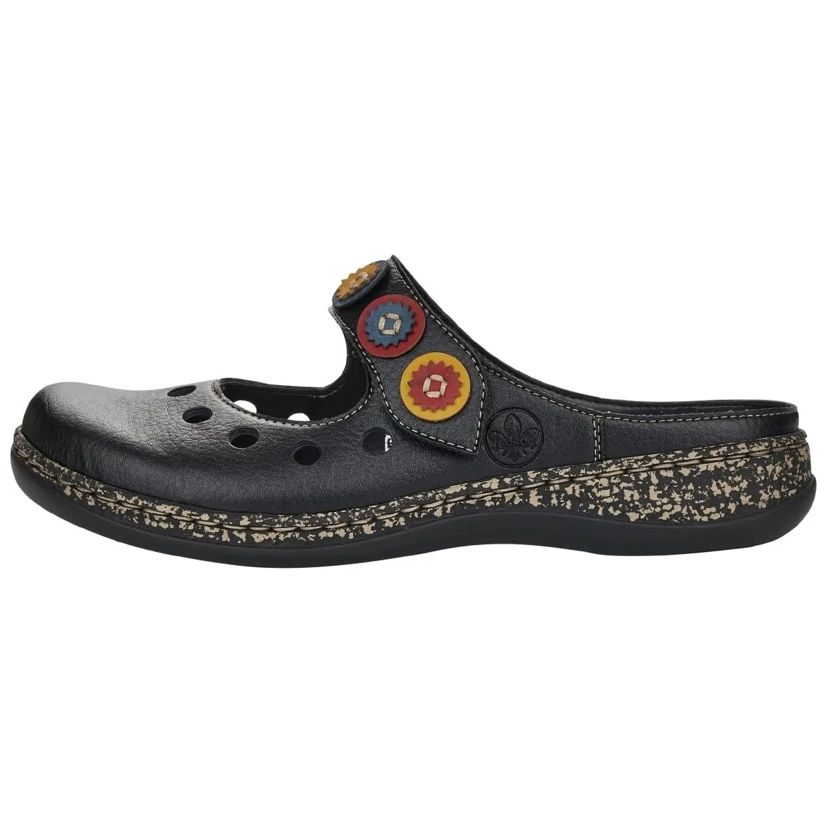 Rieker Pantolette 46381 In Schwarz 3 Rieker Pantolette 46381 In Schwarz