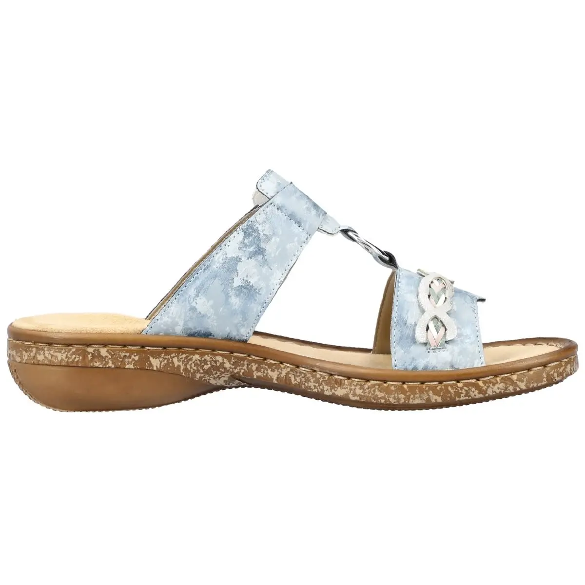 Rieker Pantolette 628M8 In Blau 5 Rieker Pantolette 628M8 In Blau – Bild 3