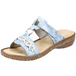 Rieker Pantolette 628M8 In Blau 10 Rieker Pantolette 628M8 In Blau -Rieker rieker pantolette 628m8 in blau 3