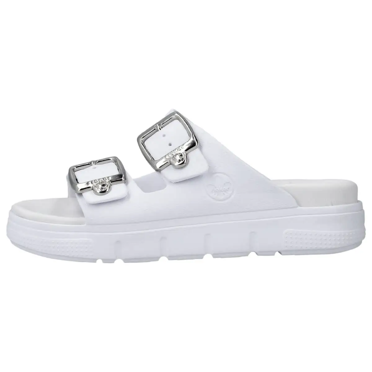 Rieker Pantolette P2180 In Weiss 3 Rieker Pantolette P2180 In Weiss