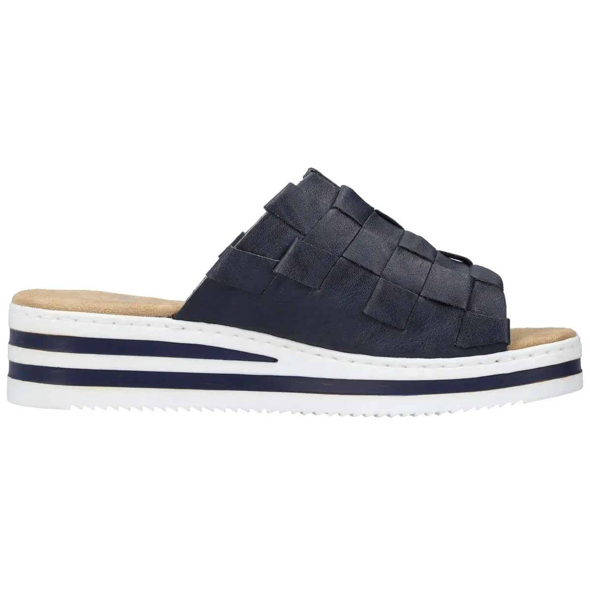 Rieker Pantolette V0288 In Blau 5 Rieker Pantolette V0288 In Blau – Bild 3