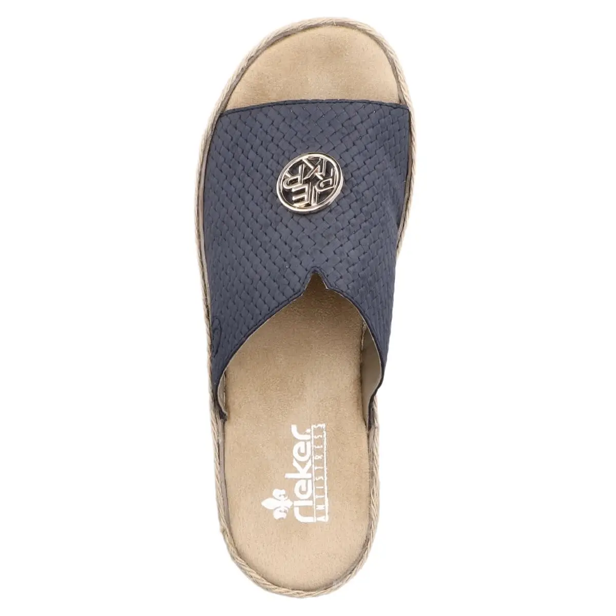 Rieker Pantolette V0993 In Blau 4 Rieker Pantolette V0993 In Blau – Bild 2