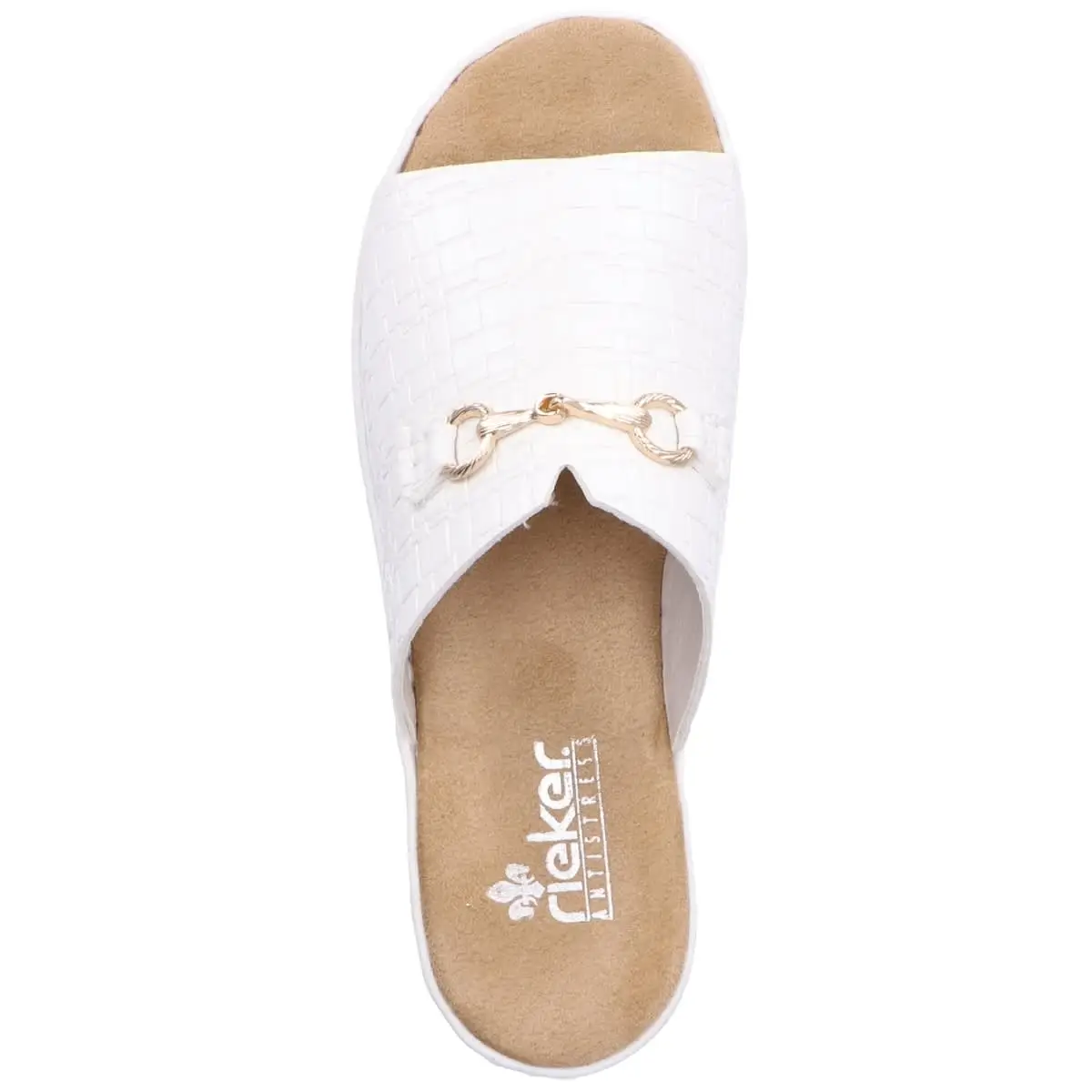 Rieker Pantolette V2090 In Weiss 4 Rieker Pantolette V2090 In Weiss – Bild 2