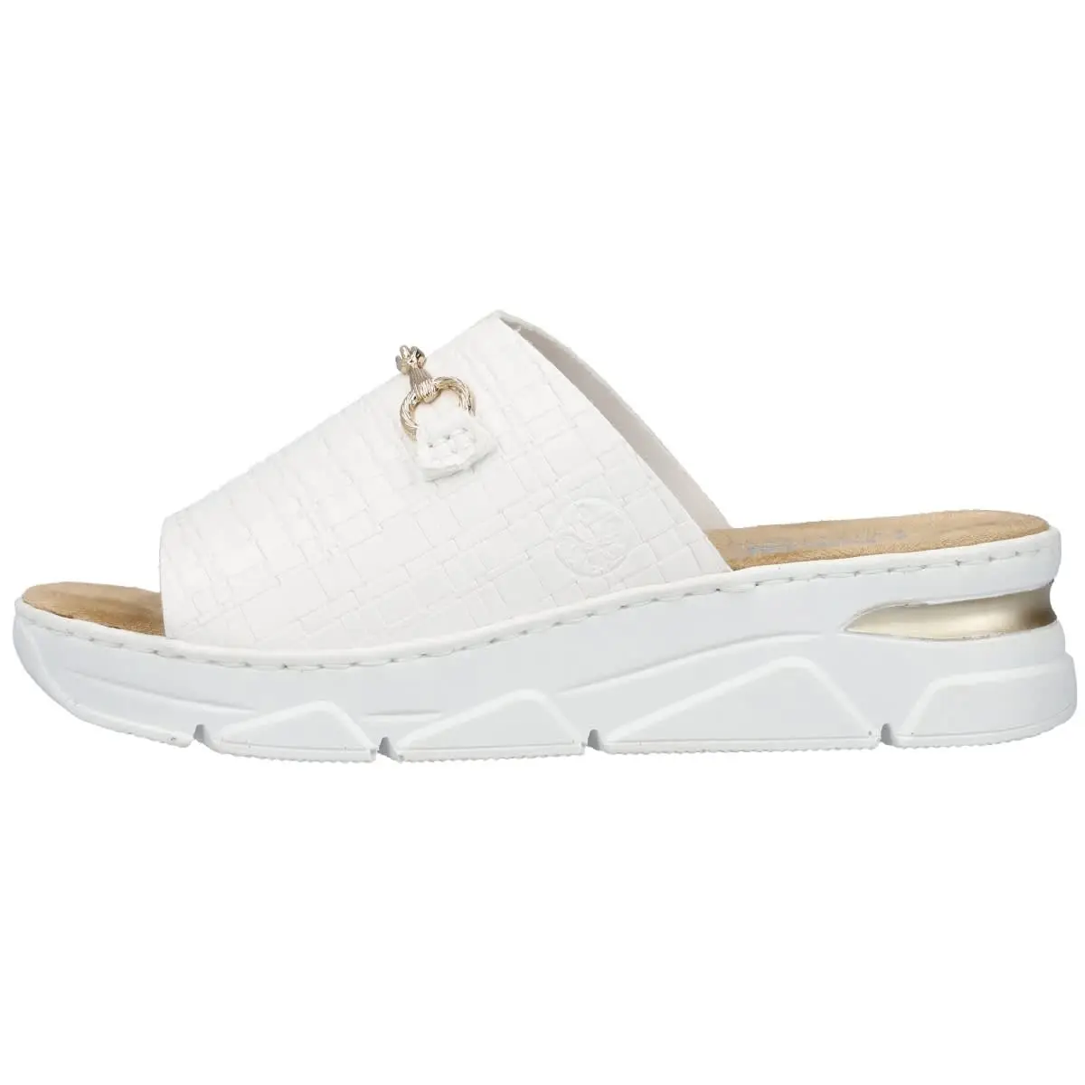 Rieker Pantolette V2090 In Weiss 3 Rieker Pantolette V2090 In Weiss