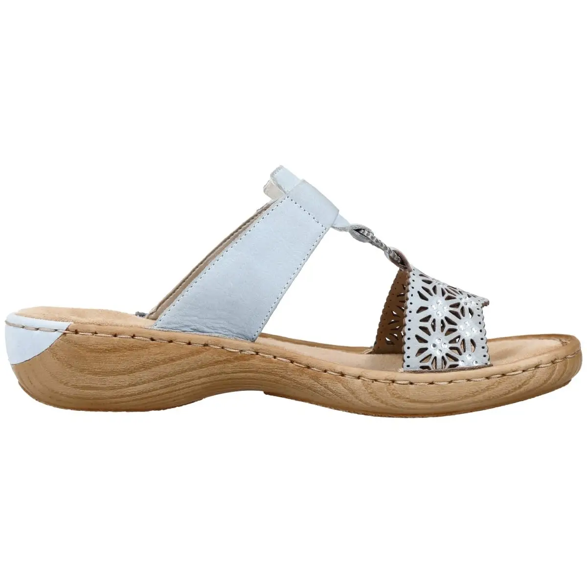 Rieker Pantolette V2771 In Blau 5 Rieker Pantolette V2771 In Blau – Bild 3