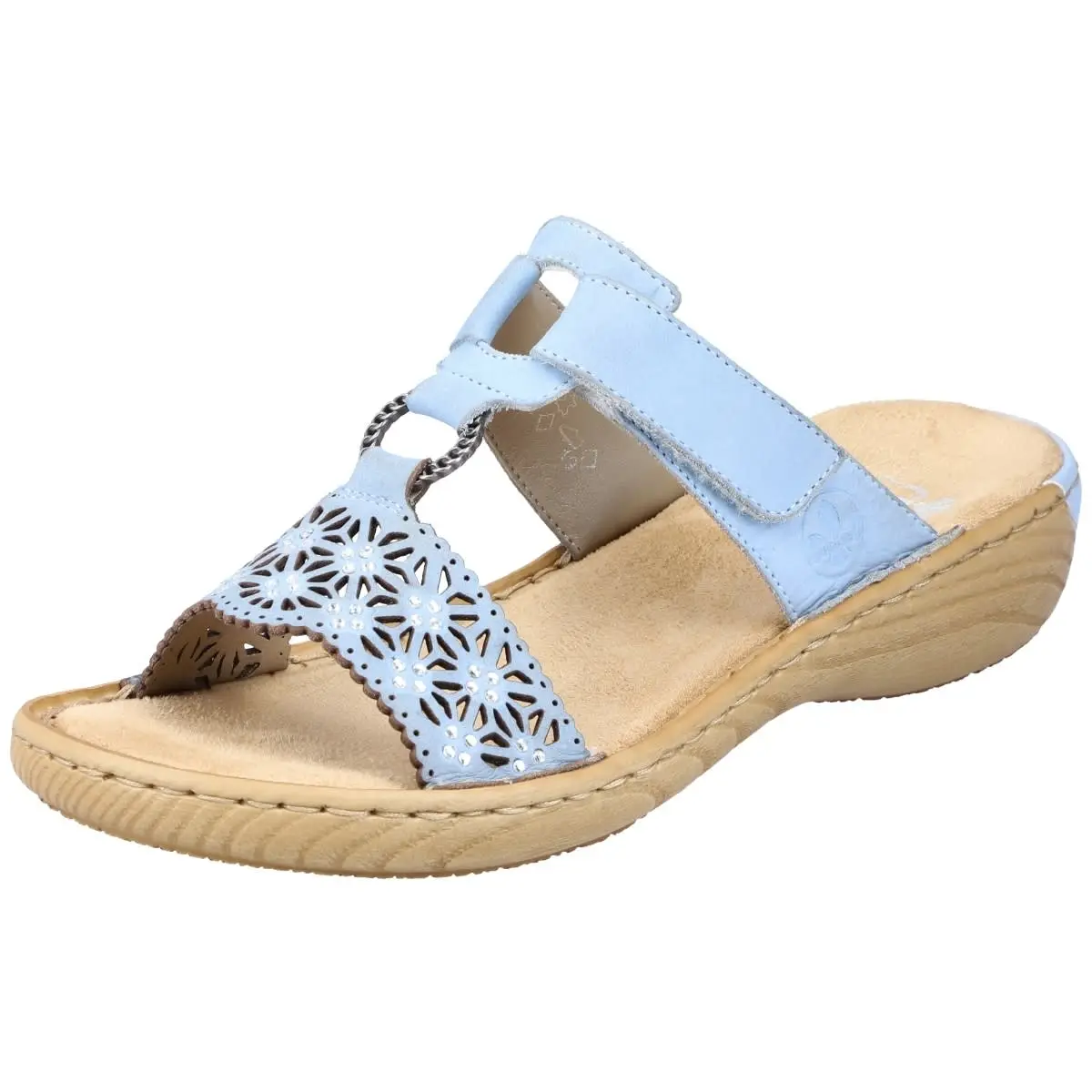 Rieker Pantolette V2771 In Blau 6 Rieker Pantolette V2771 In Blau – Bild 4