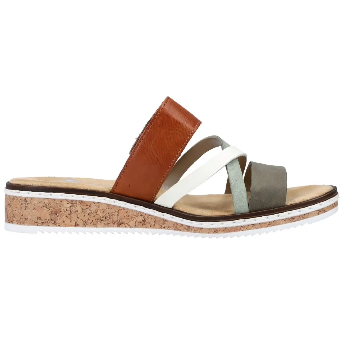 Rieker Pantolette V3652 In Gruen 5 Rieker Pantolette V3652 In Gruen – Bild 3