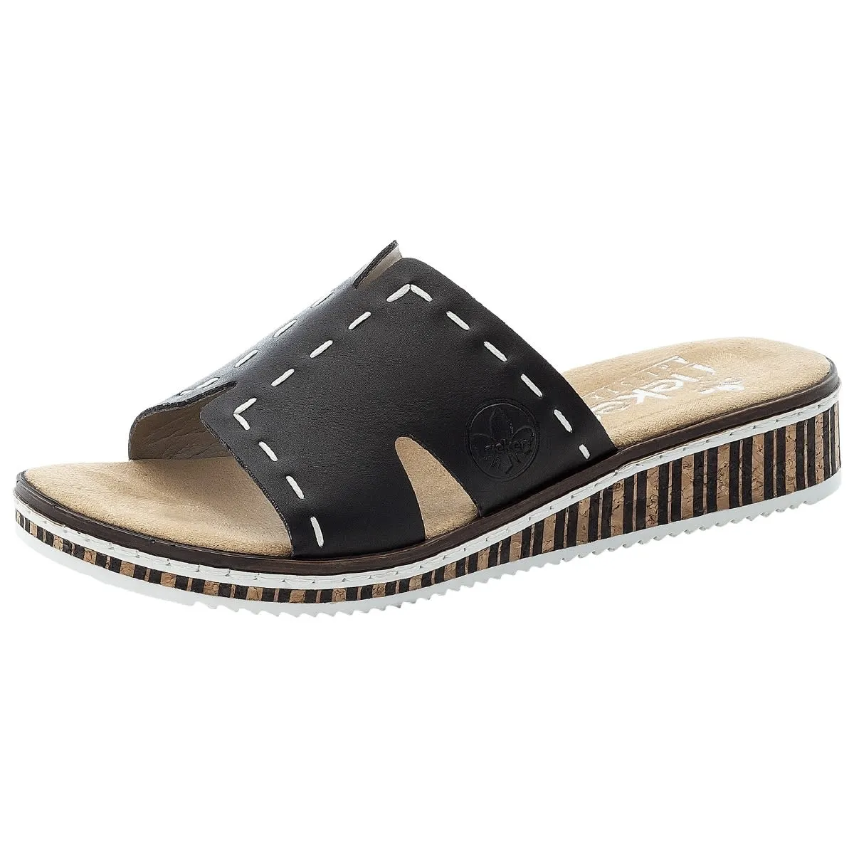 Rieker Pantolette V3692 In Schwarz 5 Rieker Pantolette V3692 In Schwarz – Bild 4