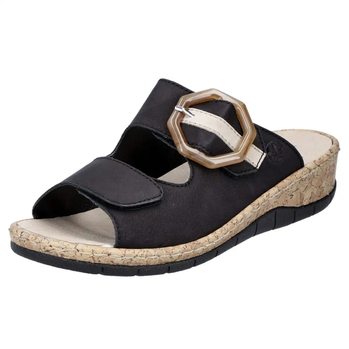 Rieker Pantolette V7150 In Schwarz 6 Rieker Pantolette V7150 In Schwarz – Bild 4