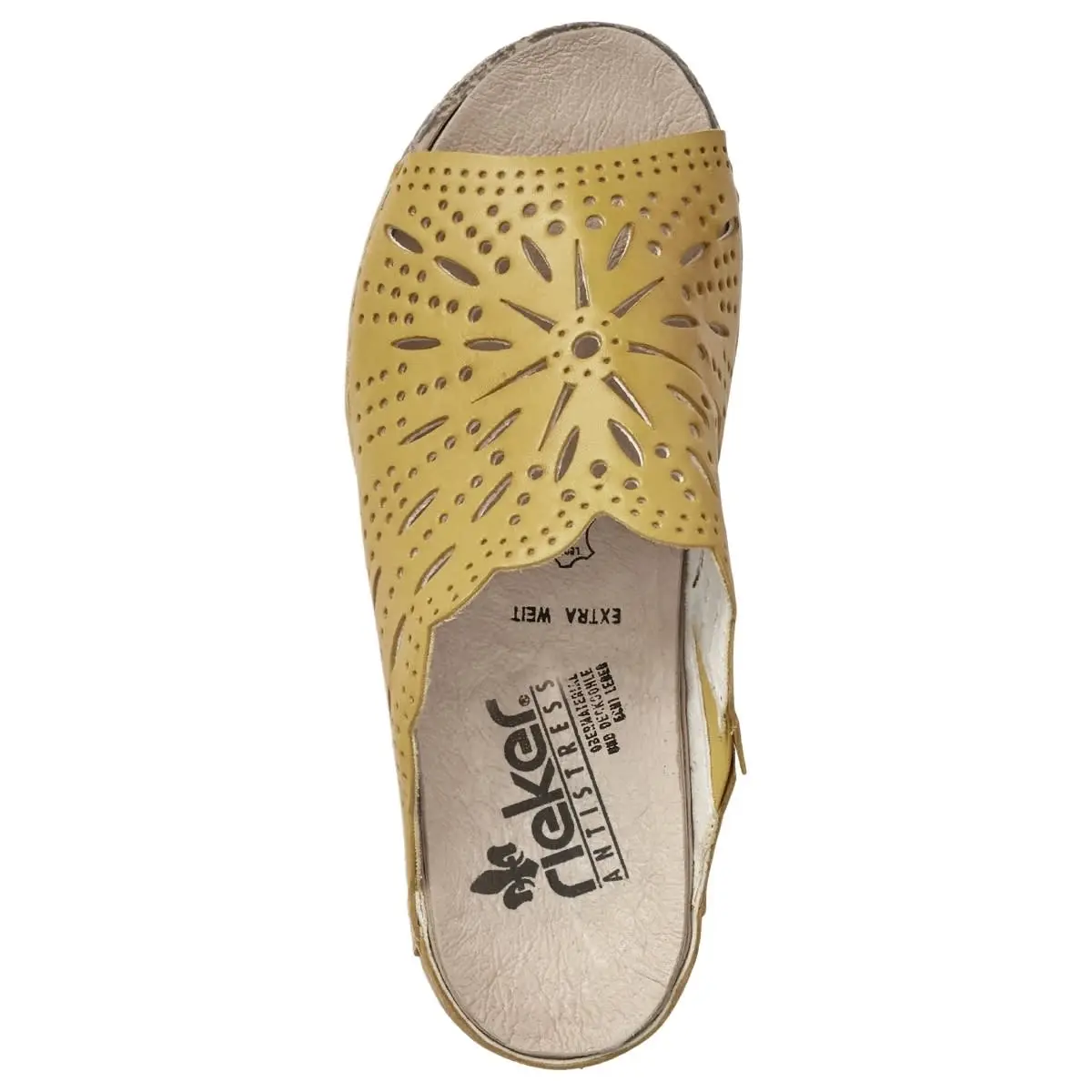 Rieker Pantolette V7290 In Gelb 4 Rieker Pantolette V7290 In Gelb – Bild 2