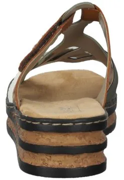 Rieker Pantoletten In Grün/Braun 13 Rieker Pantoletten In Grün/Braun -Rieker rieker pantoletten in grun braun 4