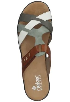 Rieker Pantoletten In Grün/Braun 14 Rieker Pantoletten In Grün/Braun -Rieker rieker pantoletten in grun braun 5