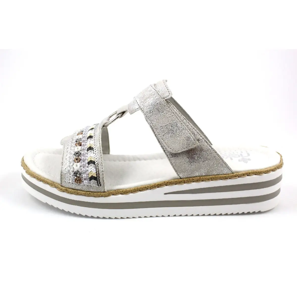 Rieker Pantoletten In Metall 4 Rieker Pantoletten In Metall – Bild 2