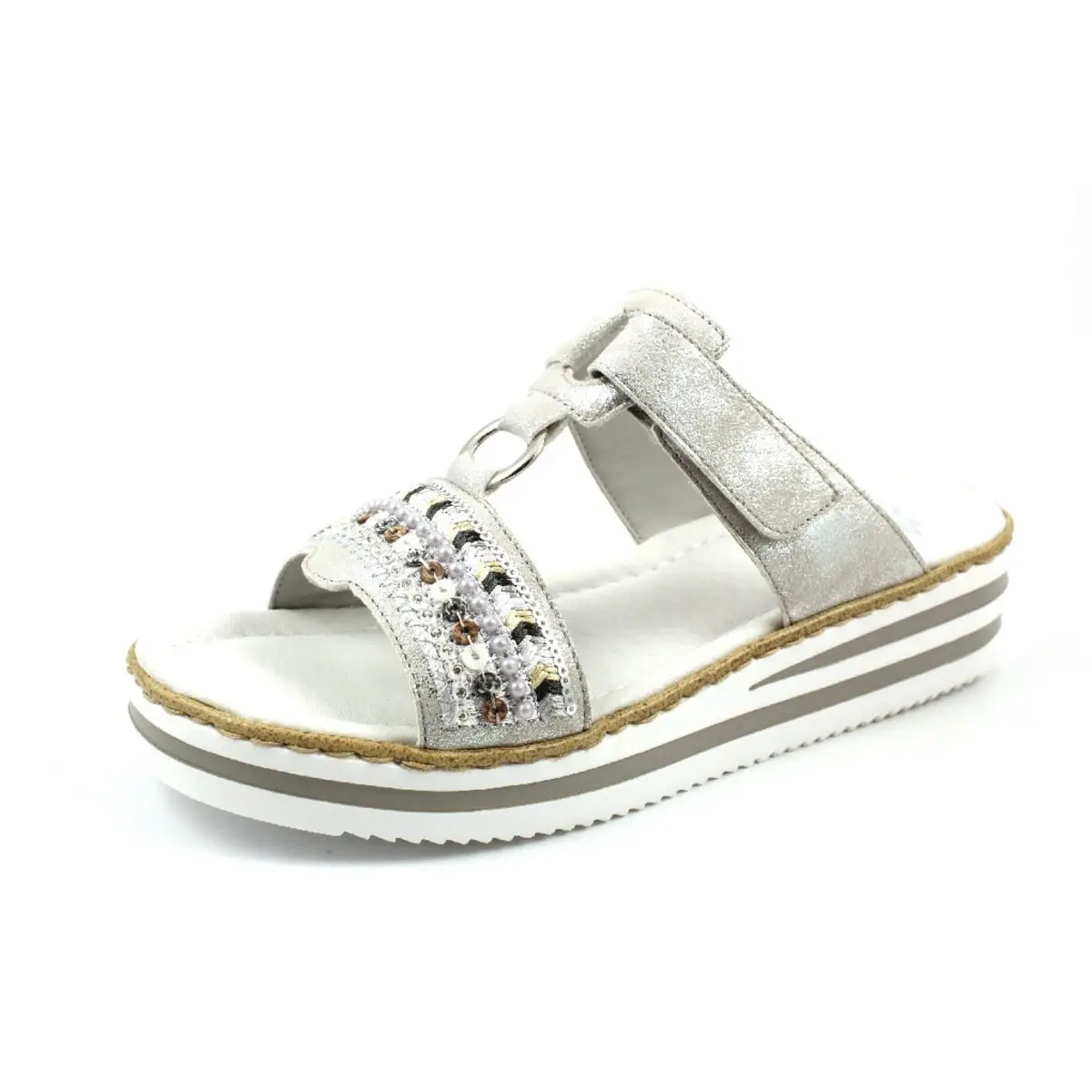 Rieker Pantoletten In Metall 3 Rieker Pantoletten In Metall