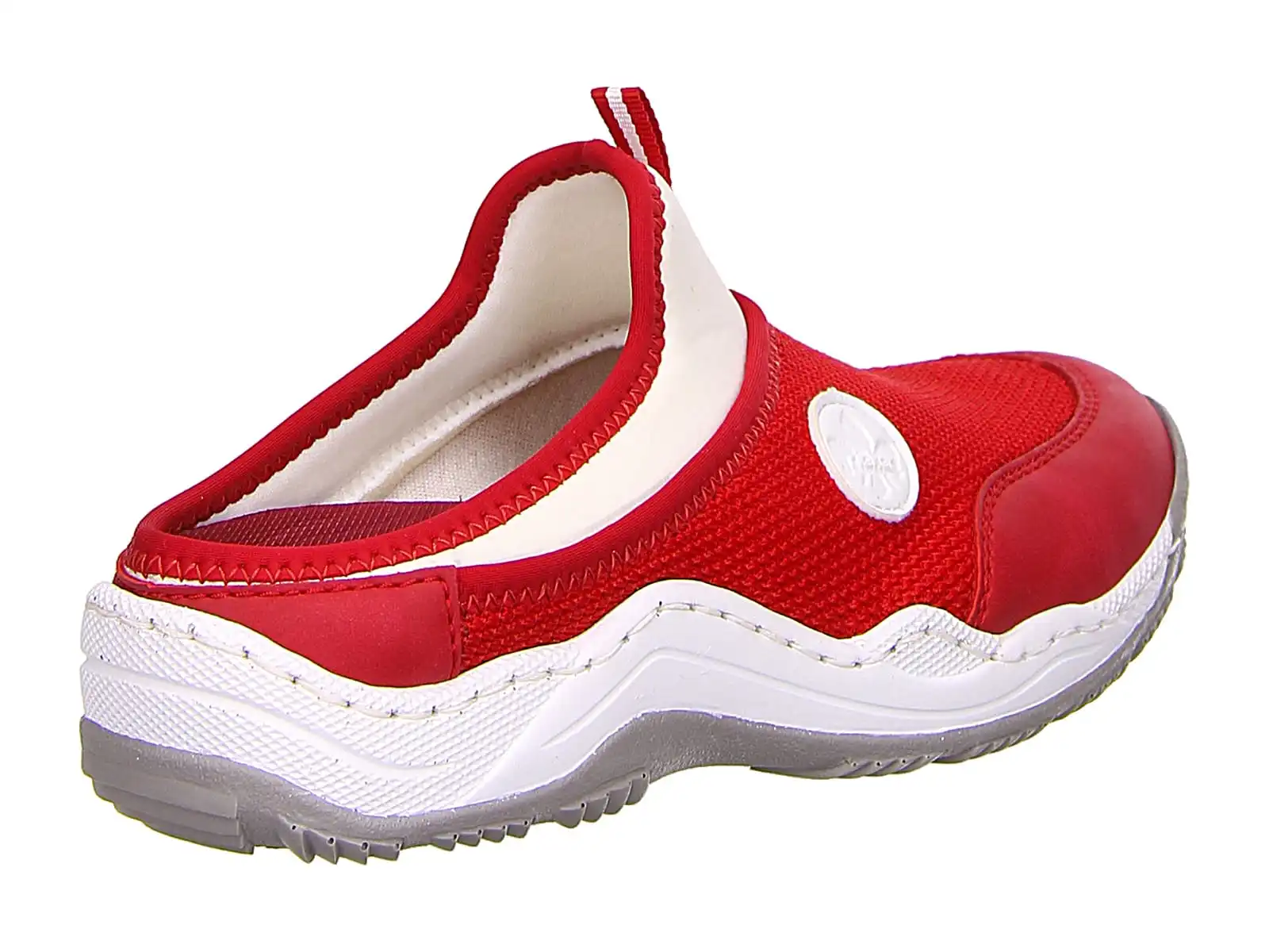 Rieker Pantoletten In Rot 4 Rieker Pantoletten In Rot – Bild 2