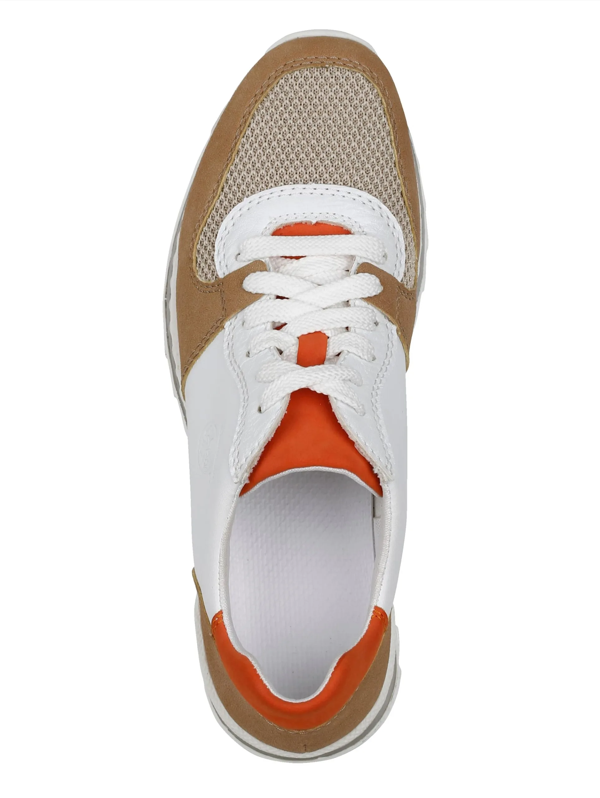 Rieker Plateausneaker In Beige, Weiß, Orange 5 Rieker Plateausneaker In Beige, Weiß, Orange – Bild 3