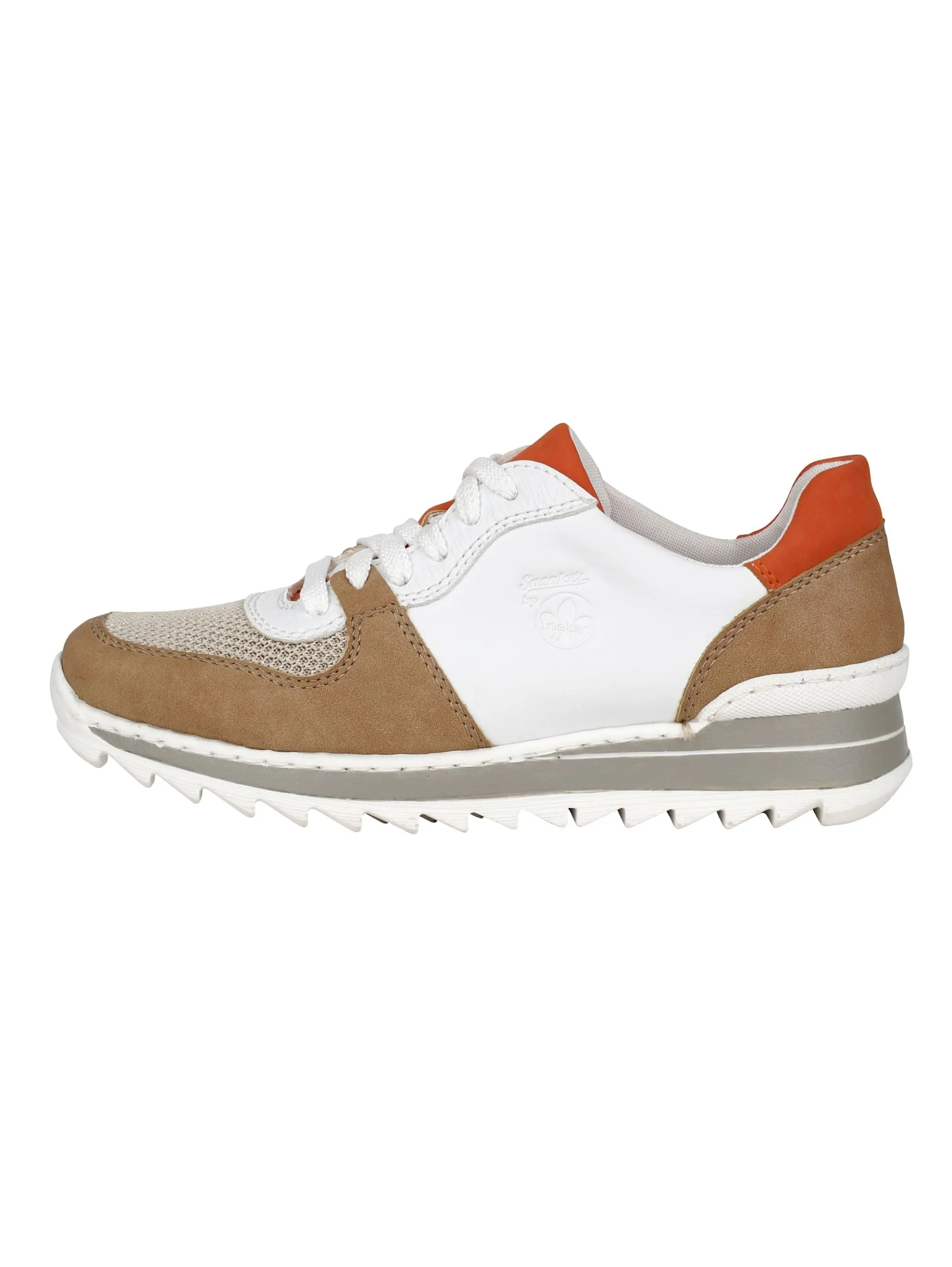 Rieker Plateausneaker In Beige, Weiß, Orange 7 Rieker Plateausneaker In Beige, Weiß, Orange – Bild 5