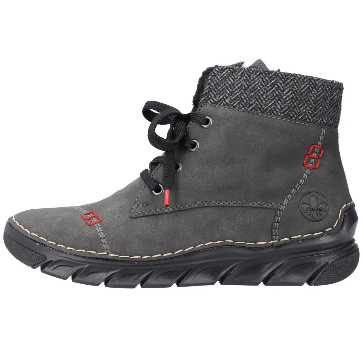 Rieker Schnürboots 55031 In Dunkelgrau 3 Rieker Schnürboots 55031 In Dunkelgrau