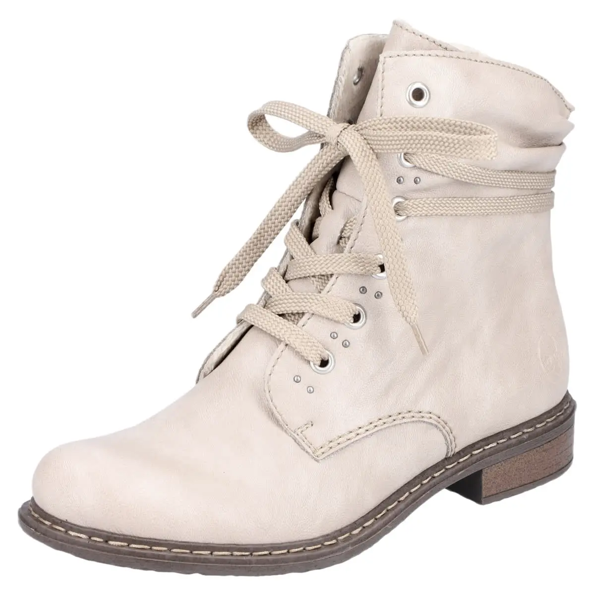 Rieker Schnürboots 71218 In Creme 6 Rieker Schnürboots 71218 In Creme – Bild 4