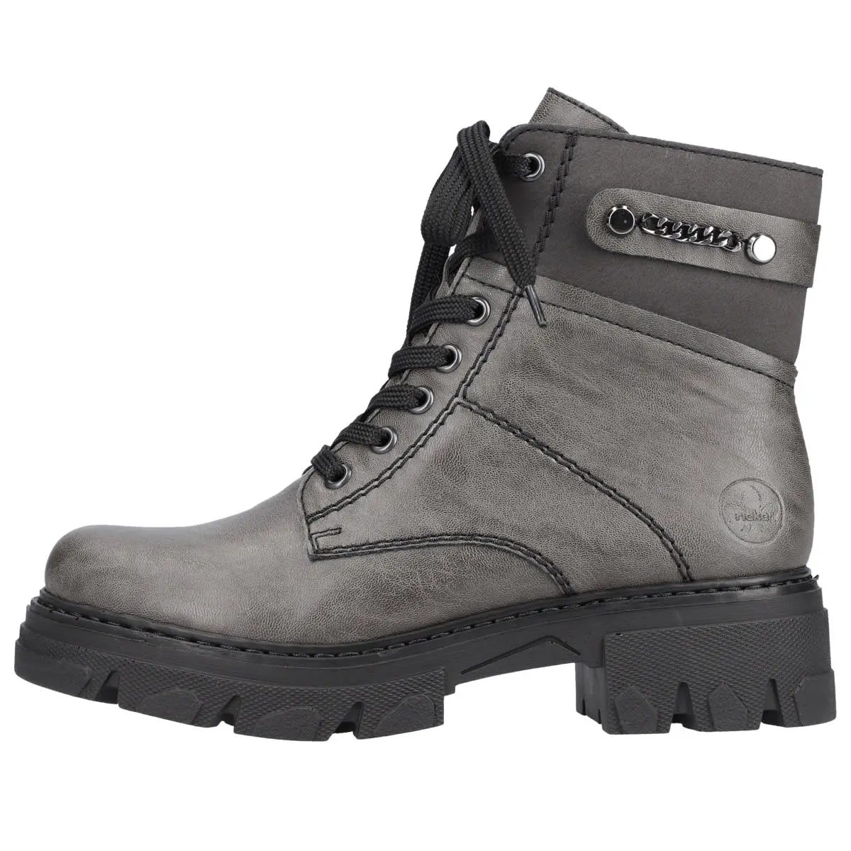 Rieker Schnürboots 74644 In Dunkelgrau 3 Rieker Schnürboots 74644 In Dunkelgrau